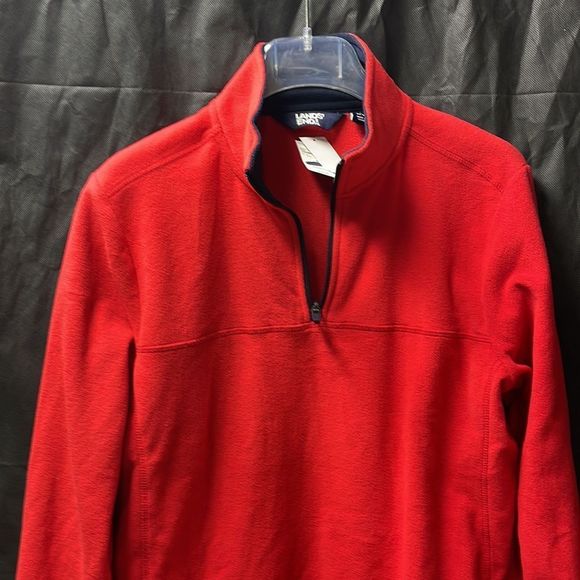 Lands ends 1/4 zipper pull over fleece - Picture 2 of 12